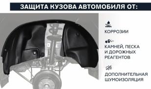 Подкрылки для Lada Vesta (Лада Веста) 2015- задняя пара Ново Пласт