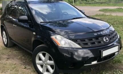 Дефлектор капота (мухобойка) NISSAN Murano (Z50) c 2002-2008 г.в. (Ниссан Мурано) Вип Тюнинг